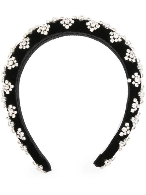 Jennifer Behr Marlena crystal-embellished headband - Black - zdjęcie produktu nr 1