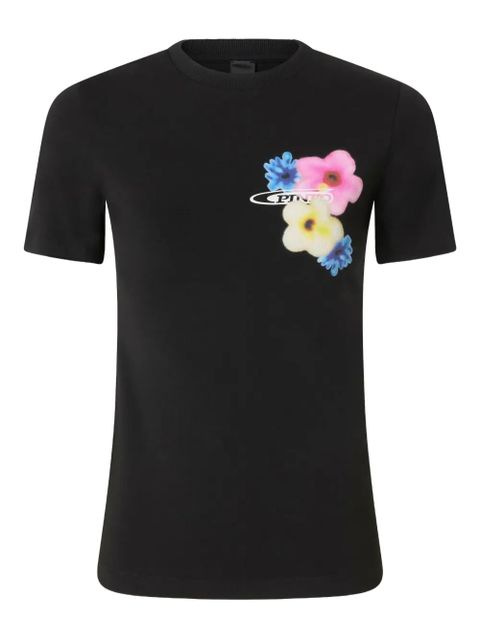 PINKO floral-print T-shirt - Black - zdjęcie produktu nr 1