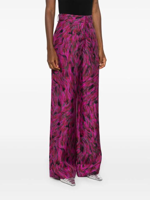 Lanvin brush stroke-printed trousers - Pink