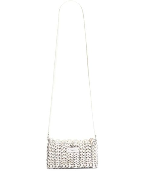 Rabanne 1969 metallic-link leather cross body bag - Silver - zdjęcie produktu nr 1