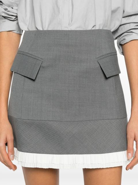 Maje flap-pocket A-line mini skirt - Grey