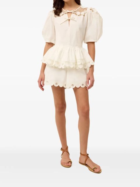 Marie Oliver Betty lace scalloped shorts - White - zdjęcie produktu nr 2