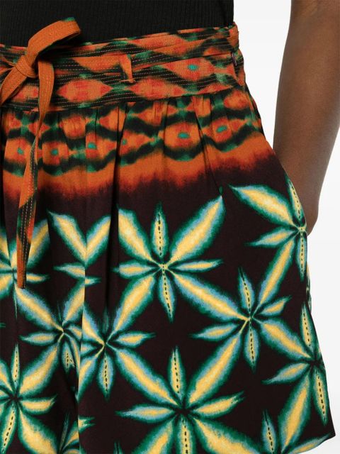 Ulla Johnson Olivinite abstract-patterned shorts - Orange