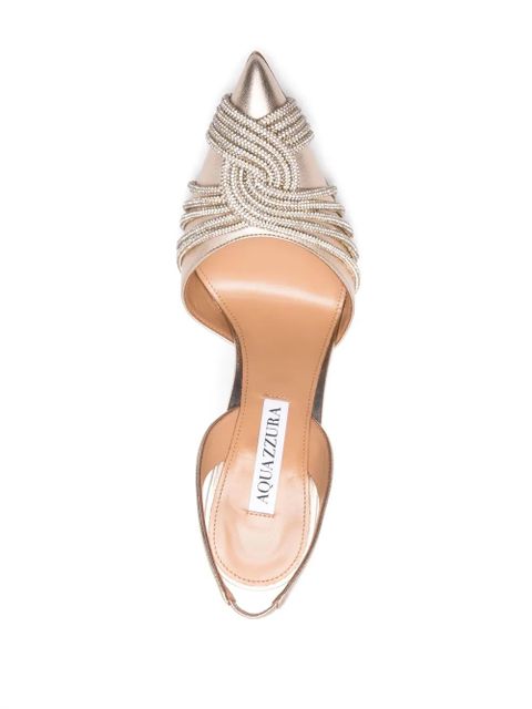 Aquazzura Gatsby 105mm slingback pumps - Neutrals