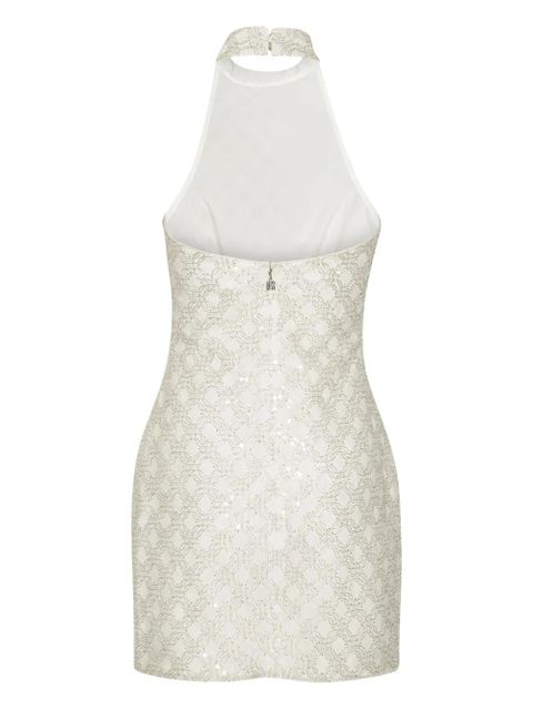 ROTATE BIRGER CHRISTENSEN sequinned halterneck dress - White