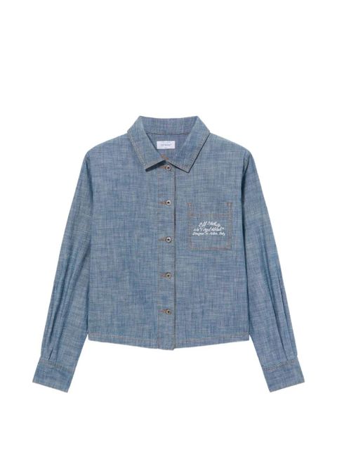 Off-White chambray denim shirt - Blue - zdjęcie produktu nr 1