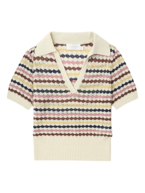 ZIMMERMANN scalloped V-neck sweater - Neutrals - zdjęcie produktu nr 1