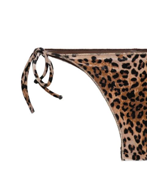 MC2 Saint Barth Marielle leopard-pattern side-tie bikini bottoms - Brown