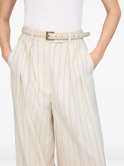 ANINE BING patent-leather belt - Neutrals