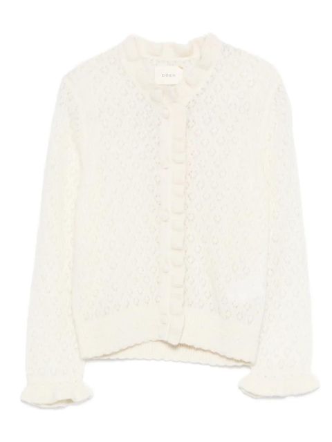 DÔEN frills perforated cardigan - Neutrals - zdjęcie produktu nr 1