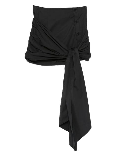 The Attico knot button skirt - Black - zdjęcie produktu nr 1