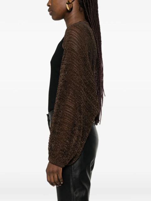 SOLOTRE long-sleeve cardigan - Brown