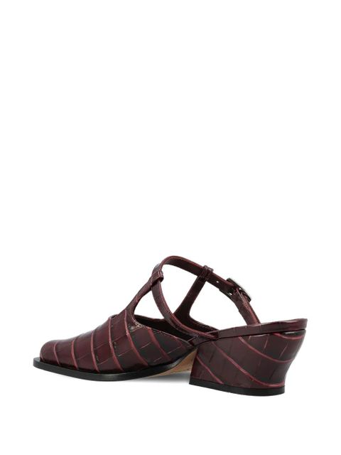 LOEWE 45mm Onda T-strap mules - Red