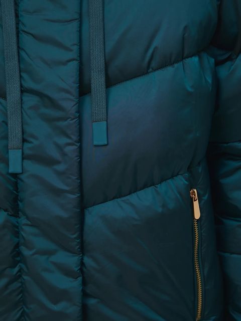 Medicine kurtka damska kolor zielony zimowa oversize - zdjęcie produktu nr 2