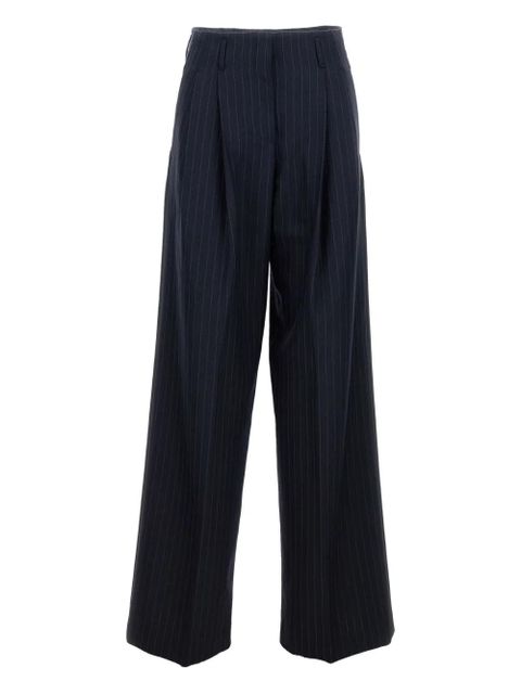Golden Goose pinstripe pleated trousers - Blue - zdjęcie produktu nr 1