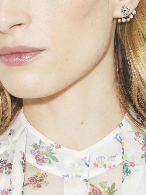 Tory Burch Moondance front-back earrings - Silver - zdjęcie produktu nr 1