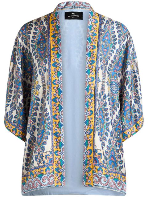 ETRO paisley-print silk robe jacket - White - zdjęcie produktu nr 1