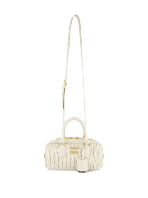 Miu Miu Arcadie leather tote bag - Neutrals