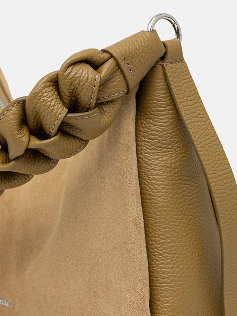 Coccinelle torebka zamszowa BOHEME SUEDE BIMATERIAL