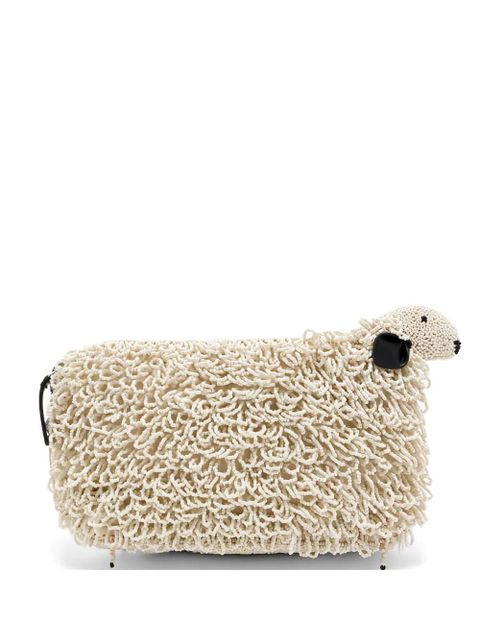 STAUD beaded dolly clutch - Neutrals - zdjęcie produktu nr 1