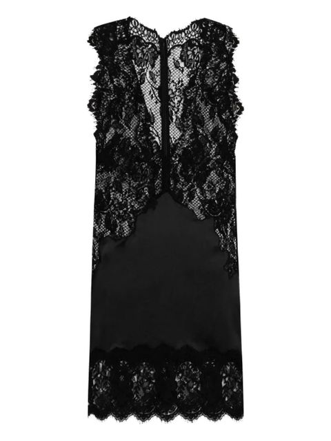Dolce & Gabbana lace-trimmed slip mini dress - Black - zdjęcie produktu nr 1
