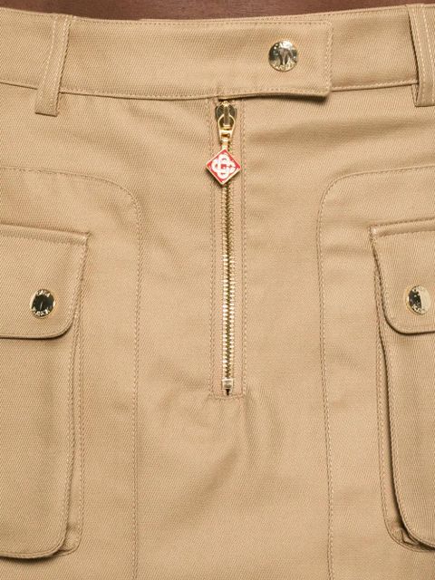 Casablanca flap-pocket mini skirt - Neutrals