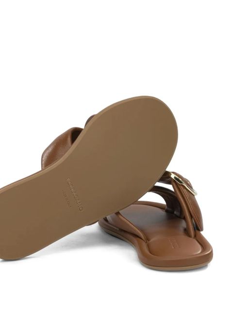 Ferragamo Elyzia buckle-detail crossover sandals - Brown