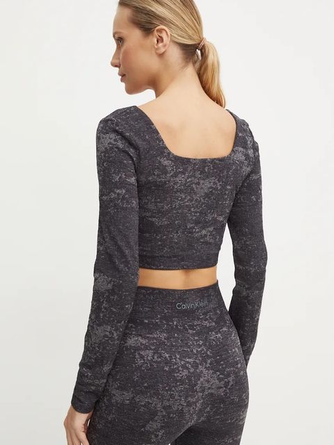 Calvin Klein Performance longsleeve treningowy kolor szary 00GWF4K201