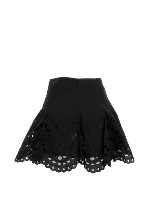 Charo Ruiz Ibiza Sail scalloped-finish mini skirt - Black - zdjęcie produktu nr 2