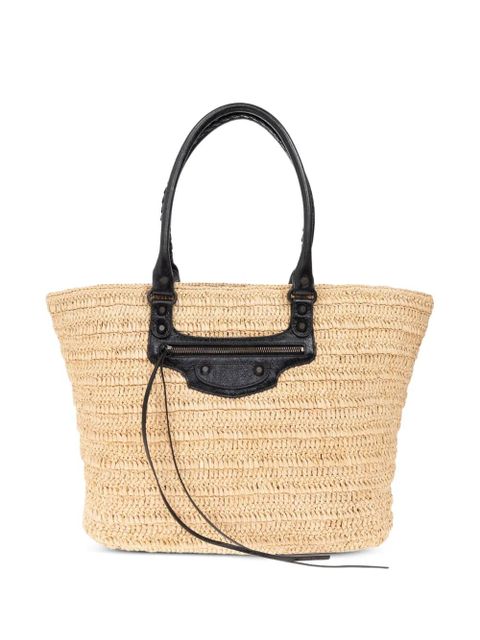 Balenciaga raffia tote bag - Neutrals - zdjęcie produktu nr 1