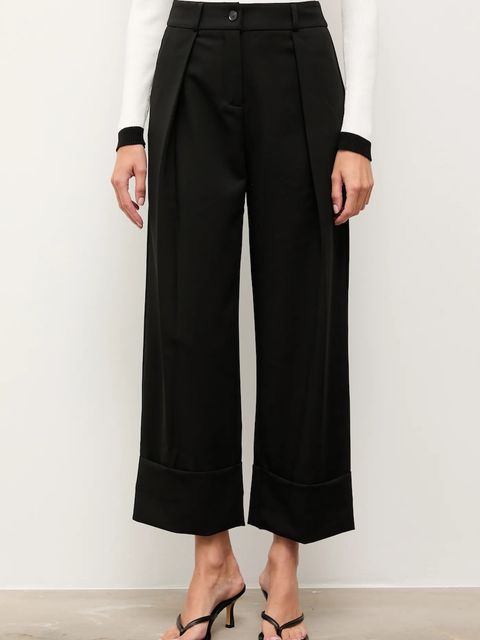 Answear.LAB spodnie damskie kolor czarny proste high waist - zdjęcie produktu nr 2