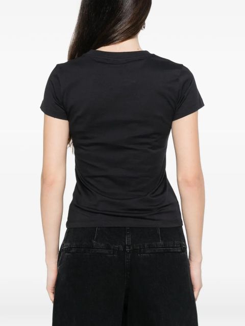 GANNI crochet-patch baby T-shirt - Black