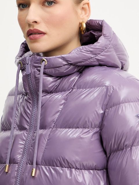 Pinko kurtka kolor fioletowy zimowa 101597 A2P7