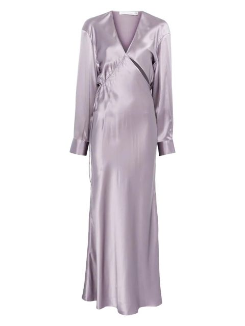 Christopher Esber cross-cut silk maxi dress - Purple - zdjęcie produktu nr 1