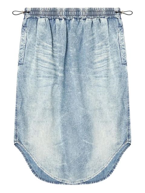 Diesel DE-Ashley-S elastic-waistband curved-hem midi skirt - Blue - zdjęcie produktu nr 1