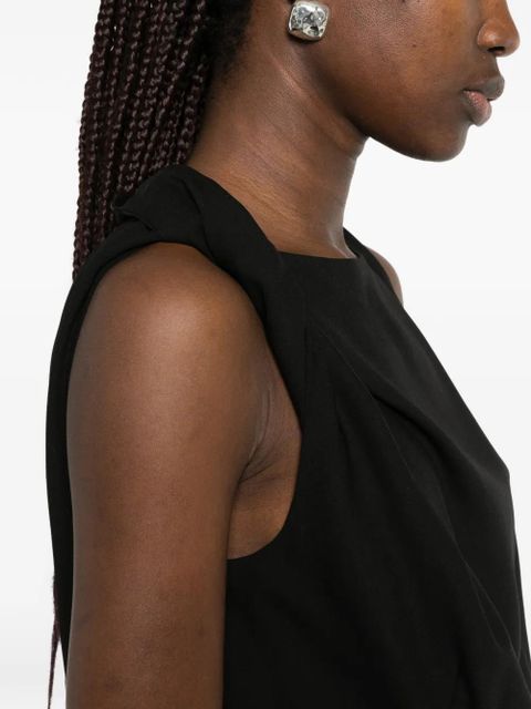 Róhe asymmetric draped top - Black