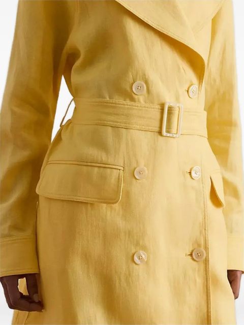 Lauren Ralph Lauren belted double-breasted jacket - Yellow
