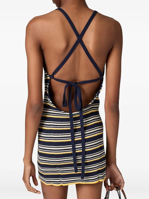 Miu Miu cotton knit mini dress - Blue