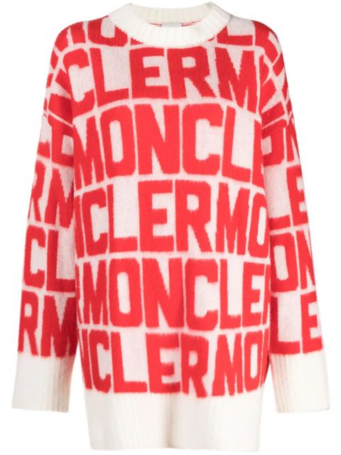 Moncler logo-jacquard wool jumper - White - zdjęcie produktu nr 1
