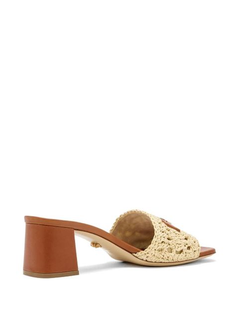 Versace logo-plaque woven sandals - Neutrals