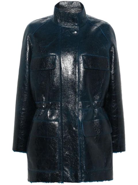 FENDI leather coat - Blue - zdjęcie produktu nr 1