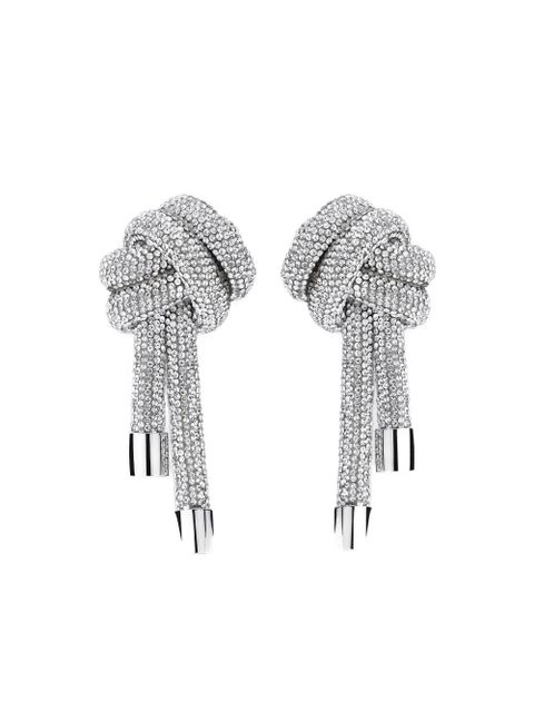 AREA crystal knot earrings - Silver - zdjęcie produktu nr 1