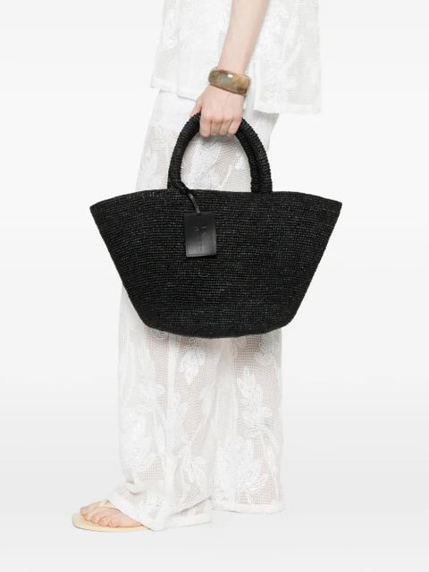 Manebi Panier raffia tote bag - Black - zdjęcie produktu nr 2