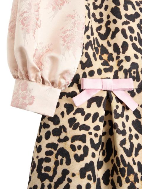 Valentino Garavani leopard-print mini dress - Neutrals