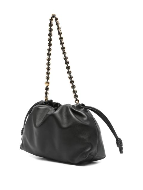LOEWE medium Flamenco chain drawstring clutch bag - Black