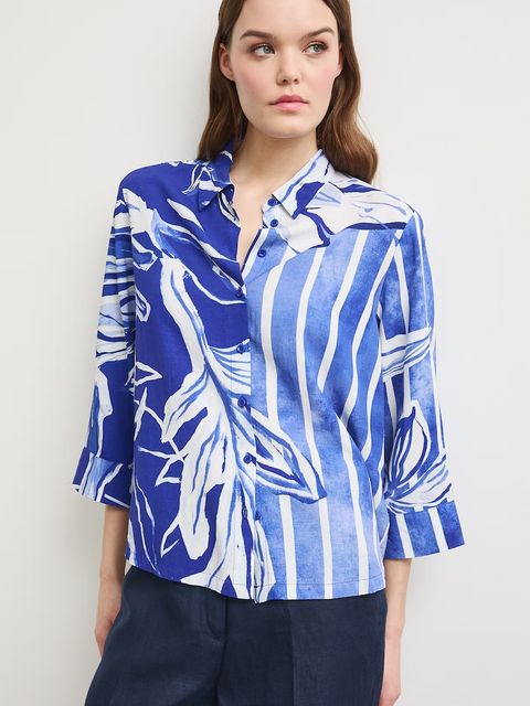 Medicine koszula damska z dodatkiem lnu - zdjęcie produktu nr 1