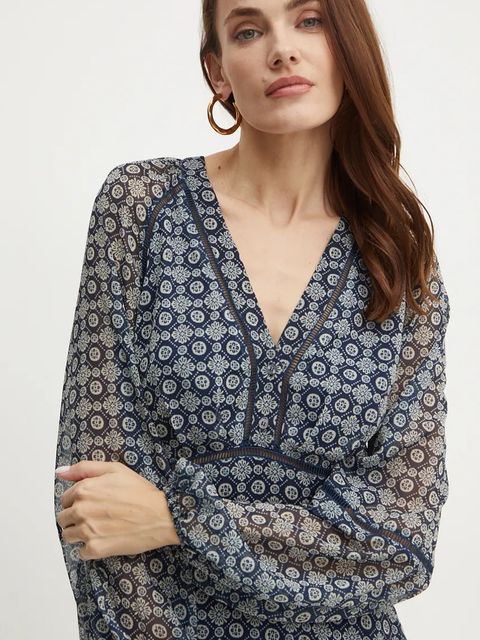 Guess sukienka YVETTE kolor granatowy mini rozkloszowana W4BK29 WDW82