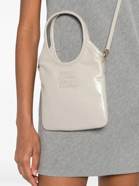 Miu Miu Ivy leather tote bag - White