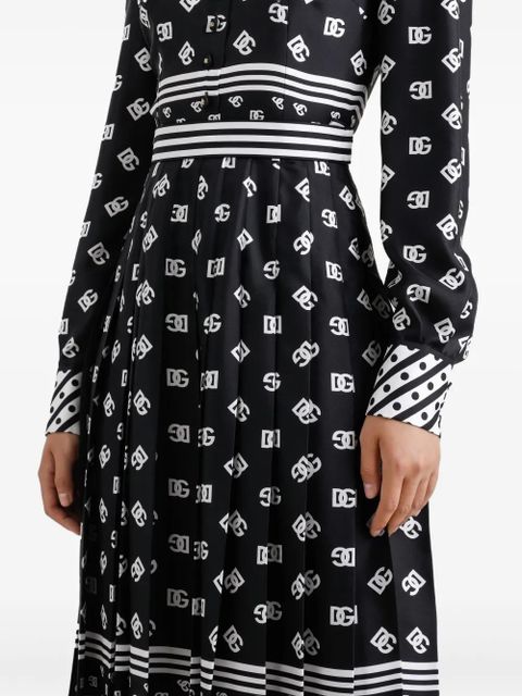Dolce & Gabbana DNA logo-print midi dress - Black