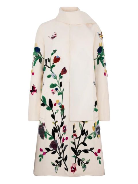 Valentino Garavani Caban floral coat - Neutrals - zdjęcie produktu nr 1